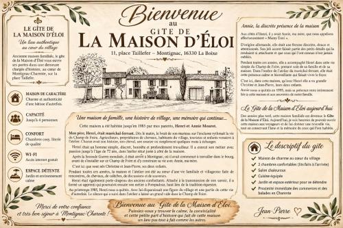 La maison d’Eloi gîte à louer Villejoubert