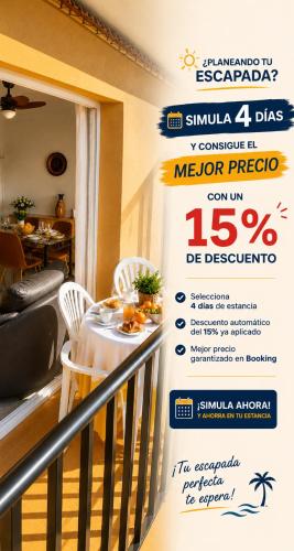 Nurimar 1 Balcón soleado, aire acondicionado gratis y ubicación céntrica