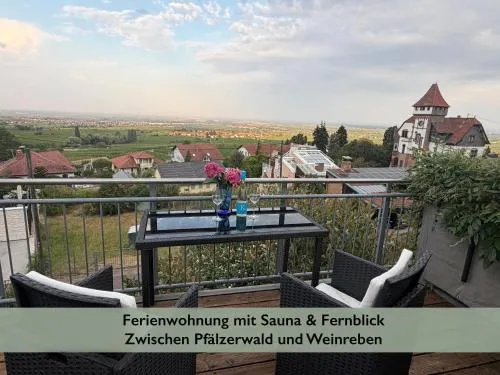 Ferienwohnung Fernblick Pfalz - mit Sauna in Weyher, Deutschland