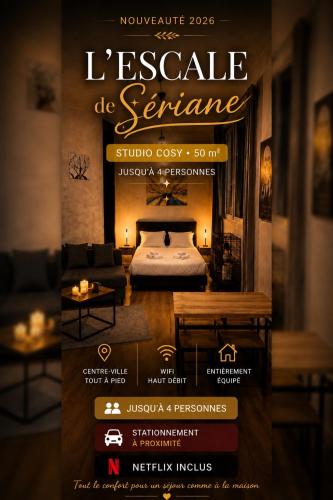 Escale de Sériane Grand Studio 50m2 Centre Ville - Location saisonnière - Graulhet