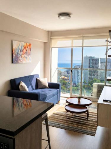 Ocean View 1BR in Barranco with Pool Gym AC
