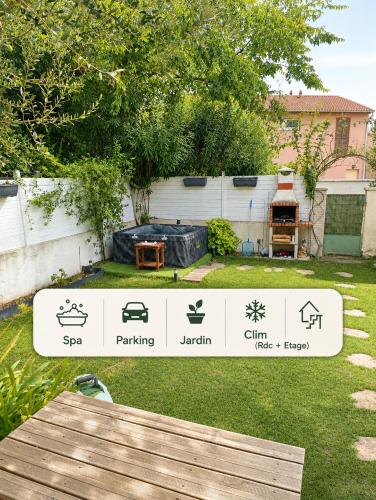 Maison 8 personnes Spa-Jacuzzi Jardin Parking Climatisation