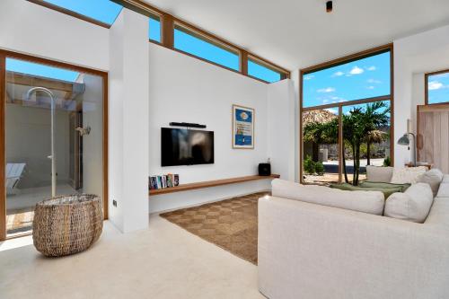 Kas Pajuro - Moderne villa voor 10 personen met een fantastisch uitzicht op zee in Bonaire
