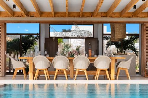 Kas Pajuro - Moderne villa voor 10 personen met een fantastisch uitzicht op zee in Bonaire