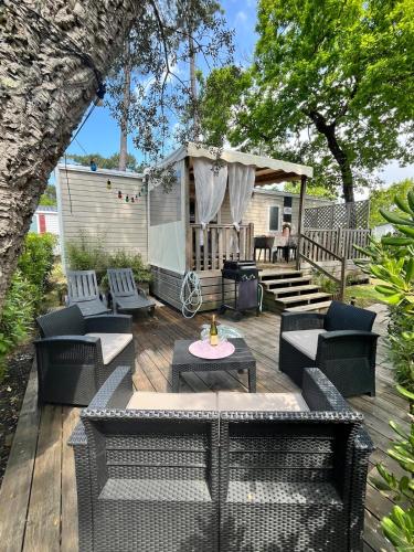 Pause détente au Cap Ferret Mobilhome 6 Personnes
