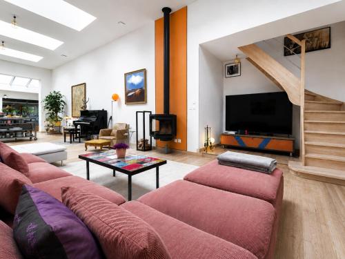 Loft avec Jacuzzi, Salle de sport et Garage moto