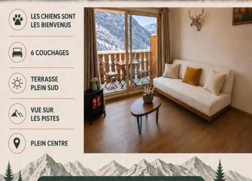 Apart'hôtel 2 chambres pour 6 personnes centre et cœur station, Confort 4 étoiles