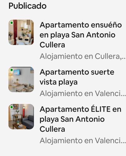 Apartamento ENSUEnO en Cullera playa San Antonio
