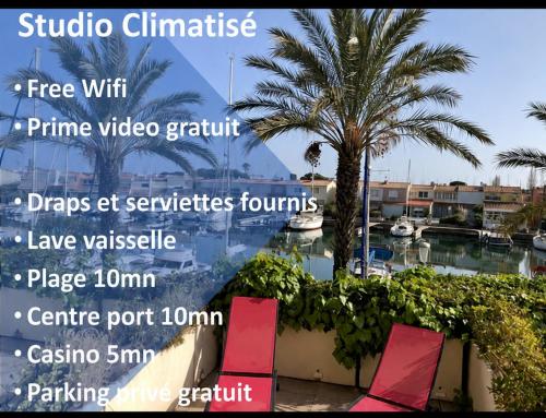 Cap Capistol Studio avec terrasse, vue port