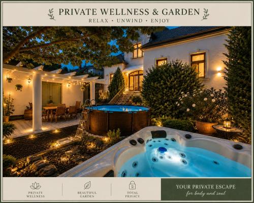 Kúria apartman private wellness with garden and pool, Budapest