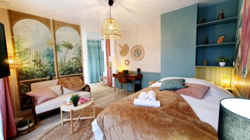 Studio Jungle Chic & Cosy - Gare Metro Parking - Location saisonnière - Roubaix