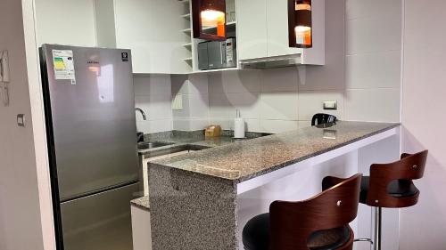 кухня, Departamento para pareja con vista al mar in Антофагаста