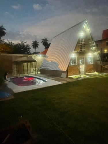 Alpine cabin with private pool in Capiata