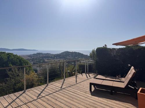 2 pièces cabine avec vue mer dans résidence avec piscine