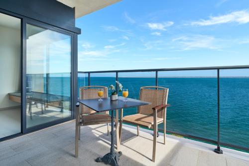 Chambre avec 2 lits, vue sur la mer