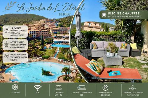 Le jardin de L Estérel FH007 -Piscine Chauffée -Parking - climatisation - -Appartement en résidence de loisirs - plages