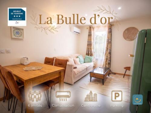 La Bulle d'Or T3, train station, parking, whirlpool and air conditioning
