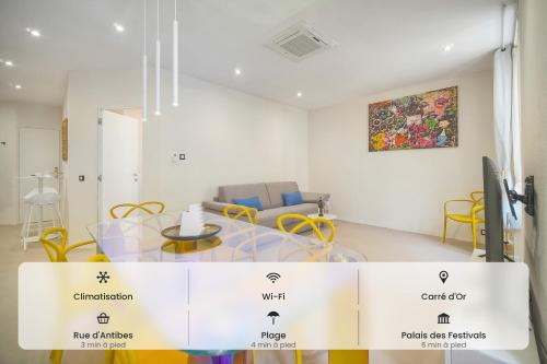 Moderne 2 chambres, CARRE D'OR- COEUR DE CANNES A2B194