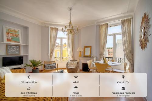Lumineux 2 chambres, CARRE D'OR-COEUR DE CANNES A2B196