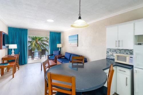 Kitchen, Blue Orchids Beach Hotel in Christ Church
