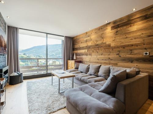 Appartement 4★, 8 pers, sauna, 3 ch, balcon sud, vue La Clusaz - FR-1-304-217