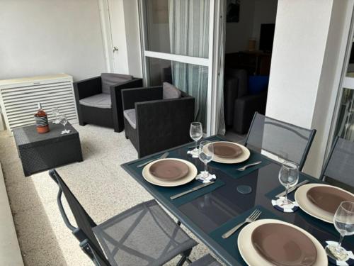 Beau T2 climatisé pour 4 pers avec parking, proche plage à Port Leucate