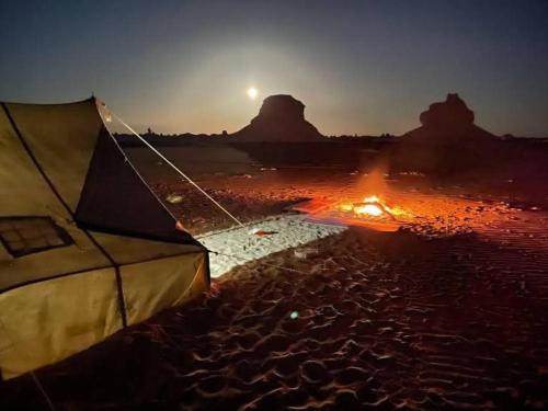 White desert camp in Farafra