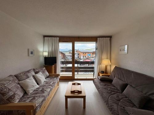 Les Saisies - Studio cabine 4 pers. balcon sud, vue pistes - FR-1-293-151