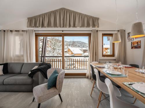 Les Gets - Appartement rénové proche pistes avec balcon et parking