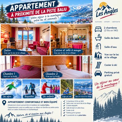 Appartement de standing 4 personnes, pied des pistes, parking