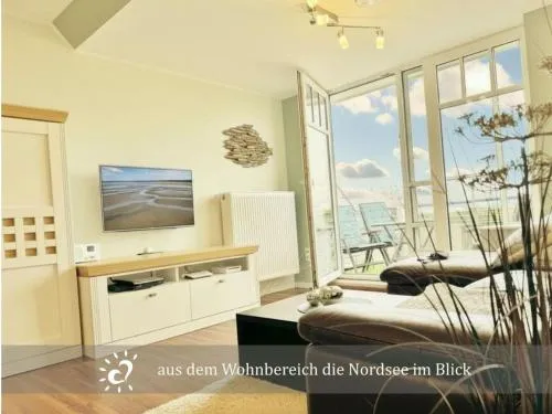 De Swolk Nordseeblick vom Balkon in Dorum Neufeld, Deutschland