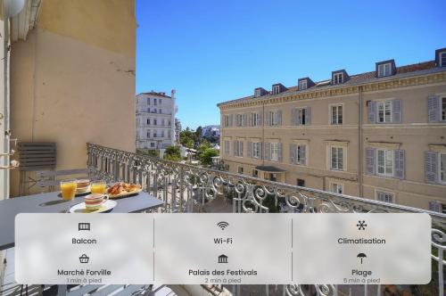 Spacieux 2 chambres BALCON, FELIX FAURE-COEUR DE CANNES A2B023