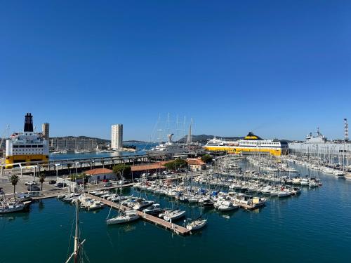 Magnifique appartement terrasse face au port et vue mer étage élevé