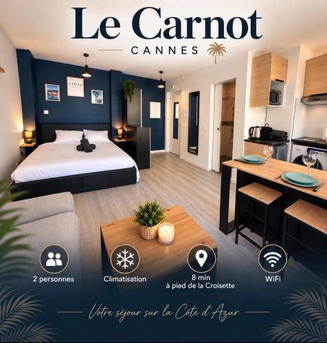 Le Carnot - Clim - 8 min Croisette