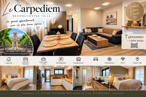 carpe diem T4 centre ville climatisé garage rénové