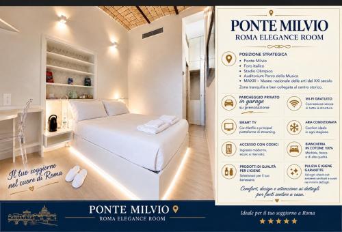 Ponte Milvio Roma Elegance Room & Private Parking