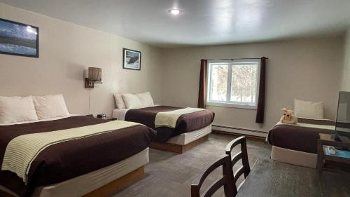 2 queen beds, 1 twin bed