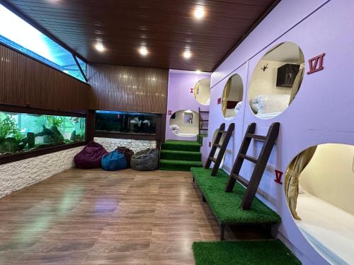 Yog Hostel- Best Social Backpacker Hostel in Thamel -Rooftop-Capsule Bunks AC in Katmandou