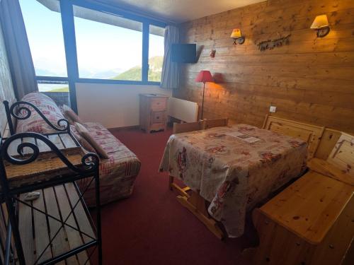 Studio chaleureux au pied des pistes, 3-4 pers, vue Mont Blanc