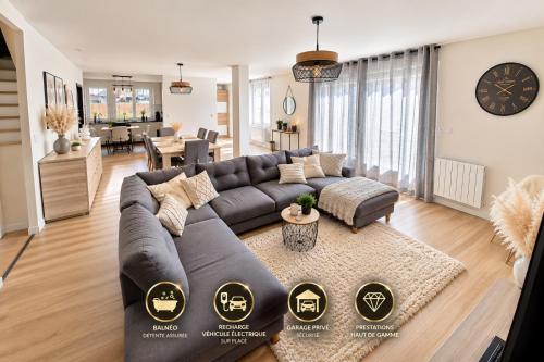 La Parenthèse Dunkerquoise - Appt luxe, balnéo, jardin et garages avec chargeur vh électrique