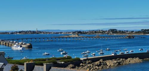 T1 vue mer roscoff et île de Batz, 2 min à pied de la plage, - Location saisonnière - Roscoff