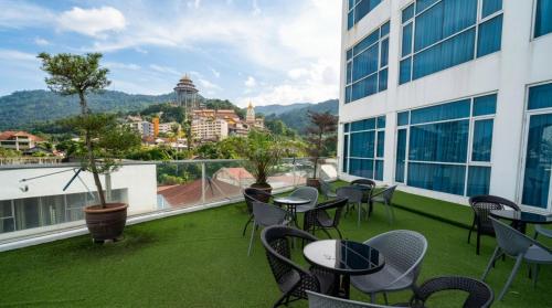 Zimmer mit 2 einzelbetten, balkon