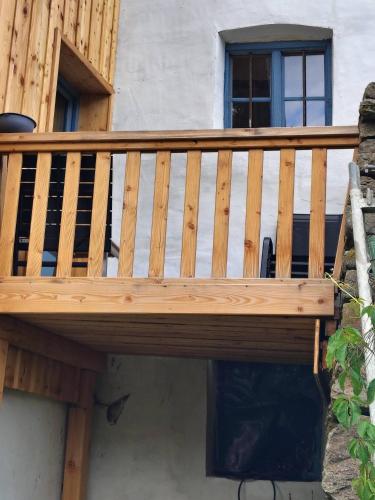 شرفة/ تراس, Ferienwohnung alte Dorfmühle (Ferienwohnung alte Dorfmuhle) in Haibach