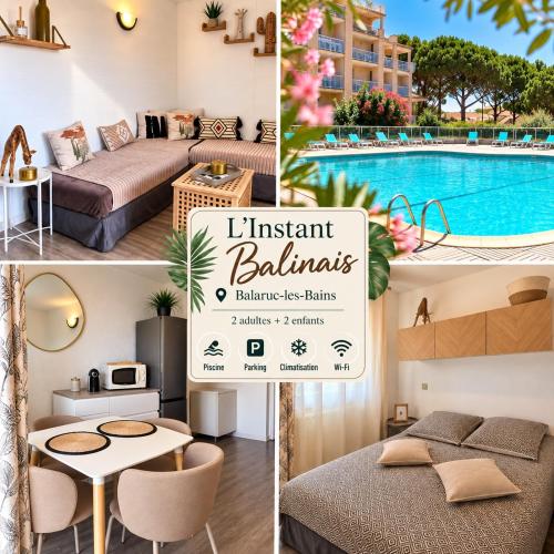 L'ecrin balinais T2 piscine climatisation
