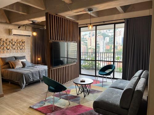 Modern Studio in Ciudad del Rio, Pool, AC, Balcony