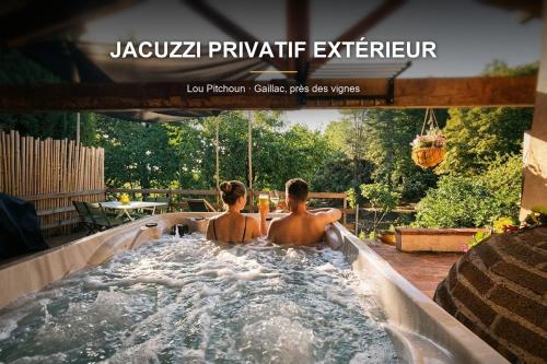 Jacuzzi privé Escapade à deux près des vignes - Location saisonnière - Gaillac