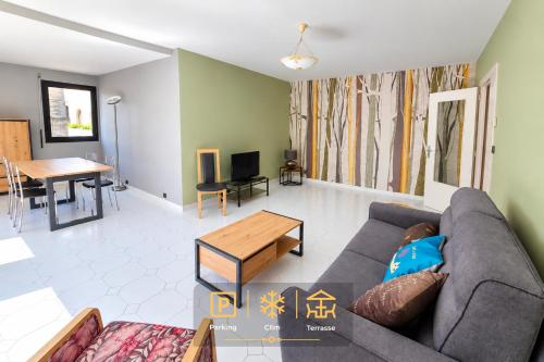 CLIM - 1 ch 1 sdb - Terrasse & Parking privé