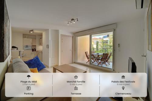 Moderne 2 pièces TERRASSE PARKING, Clémenceau A1B230