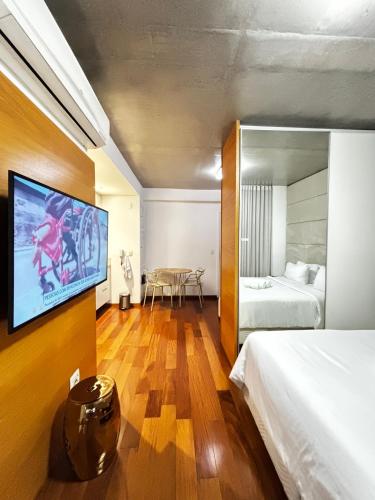 Studio Vila Olímpia perto da Faria Lima com Piscina Academia e Vaga Grátis, Sao Paulo