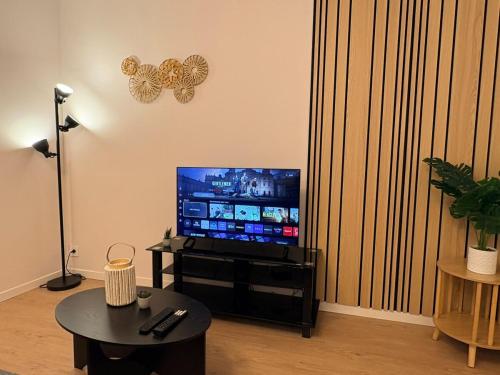Közös társalgó / TV, Escapade Bugey - Appartement familial 6 pers en centre-ville in Amberieu-en-Bugey